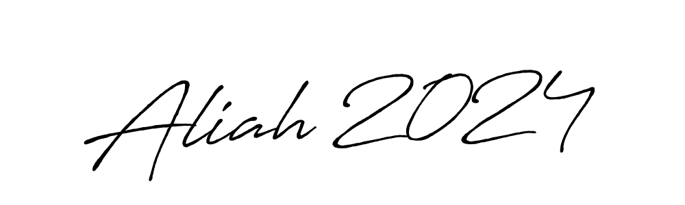 Create a beautiful signature design for name Aliah 2024. With this signature (Antro_Vectra_Bolder) fonts, you can make a handwritten signature for free. Aliah 2024 signature style 7 images and pictures png