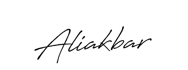 Design your own signature with our free online signature maker. With this signature software, you can create a handwritten (Antro_Vectra_Bolder) signature for name Aliakbar. Aliakbar signature style 7 images and pictures png