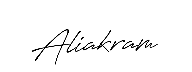 Design your own signature with our free online signature maker. With this signature software, you can create a handwritten (Antro_Vectra_Bolder) signature for name Aliakram. Aliakram signature style 7 images and pictures png
