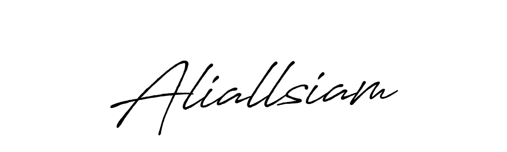 Also we have Aliallsiam name is the best signature style. Create professional handwritten signature collection using Antro_Vectra_Bolder autograph style. Aliallsiam signature style 7 images and pictures png