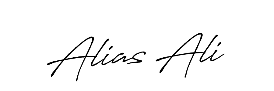 Alias Ali stylish signature style. Best Handwritten Sign (Antro_Vectra_Bolder) for my name. Handwritten Signature Collection Ideas for my name Alias Ali. Alias Ali signature style 7 images and pictures png