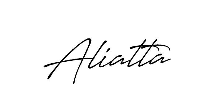 You can use this online signature creator to create a handwritten signature for the name Aliatta. This is the best online autograph maker. Aliatta signature style 7 images and pictures png