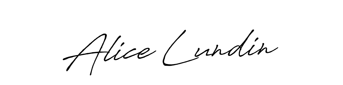 Design your own signature with our free online signature maker. With this signature software, you can create a handwritten (Antro_Vectra_Bolder) signature for name Alice Lundin. Alice Lundin signature style 7 images and pictures png