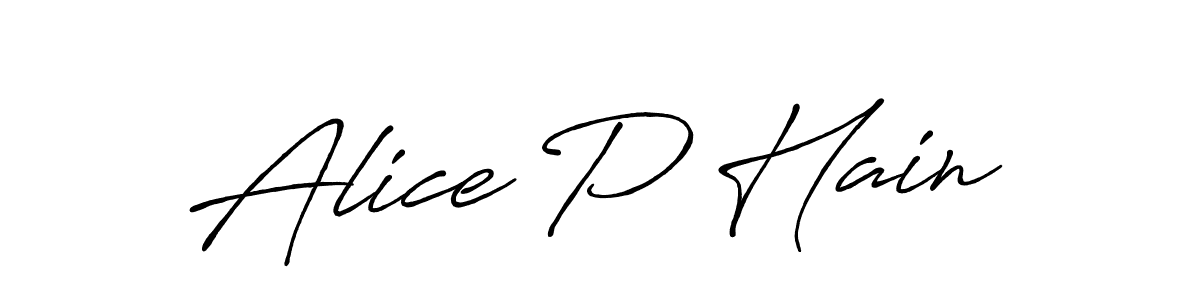 See photos of Alice P Hain official signature by Spectra . Check more albums & portfolios. Read reviews & check more about Antro_Vectra_Bolder font. Alice P Hain signature style 7 images and pictures png