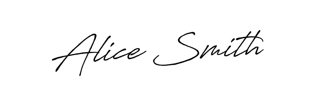 Make a beautiful signature design for name Alice Smith. With this signature (Antro_Vectra_Bolder) style, you can create a handwritten signature for free. Alice Smith signature style 7 images and pictures png