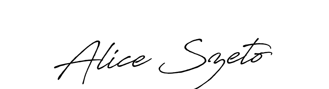 Design your own signature with our free online signature maker. With this signature software, you can create a handwritten (Antro_Vectra_Bolder) signature for name Alice Szeto. Alice Szeto signature style 7 images and pictures png