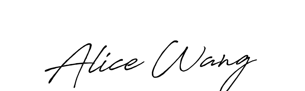 Similarly Antro_Vectra_Bolder is the best handwritten signature design. Signature creator online .You can use it as an online autograph creator for name Alice Wang. Alice Wang signature style 7 images and pictures png