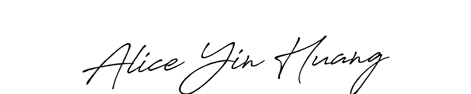 Design your own signature with our free online signature maker. With this signature software, you can create a handwritten (Antro_Vectra_Bolder) signature for name Alice Yin Huang. Alice Yin Huang signature style 7 images and pictures png