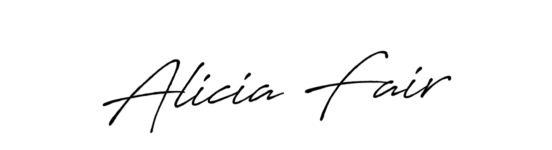 Make a beautiful signature design for name Alicia Fair. With this signature (Antro_Vectra_Bolder) style, you can create a handwritten signature for free. Alicia Fair signature style 7 images and pictures png