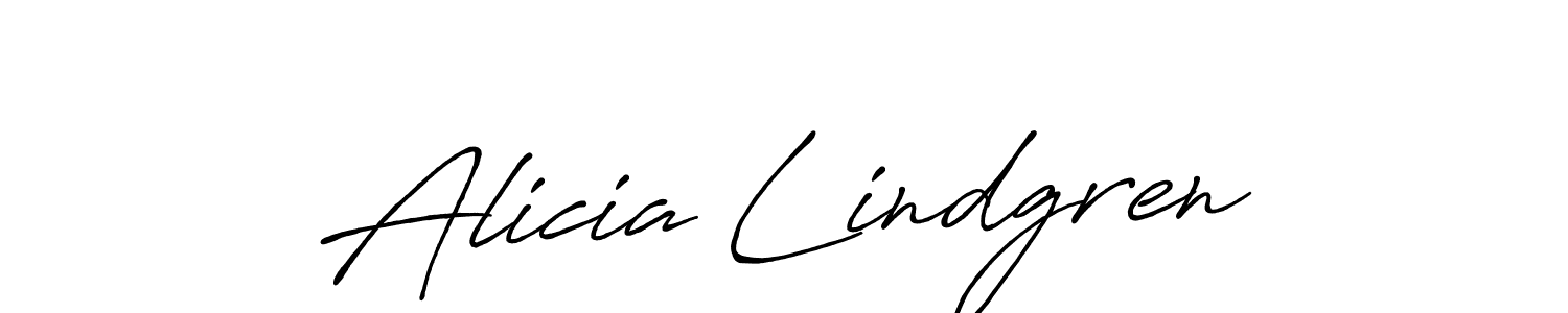 Create a beautiful signature design for name Alicia Lindgren. With this signature (Antro_Vectra_Bolder) fonts, you can make a handwritten signature for free. Alicia Lindgren signature style 7 images and pictures png