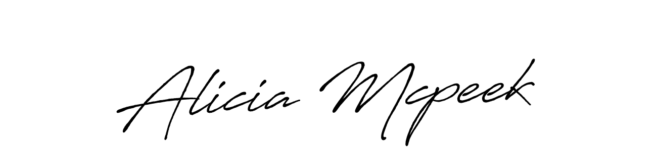 Antro_Vectra_Bolder is a professional signature style that is perfect for those who want to add a touch of class to their signature. It is also a great choice for those who want to make their signature more unique. Get Alicia Mcpeek name to fancy signature for free. Alicia Mcpeek signature style 7 images and pictures png