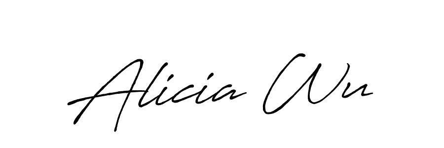 Best and Professional Signature Style for Alicia Wu. Antro_Vectra_Bolder Best Signature Style Collection. Alicia Wu signature style 7 images and pictures png