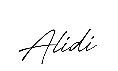 How to make Alidi name signature. Use Antro_Vectra_Bolder style for creating short signs online. This is the latest handwritten sign. Alidi signature style 7 images and pictures png