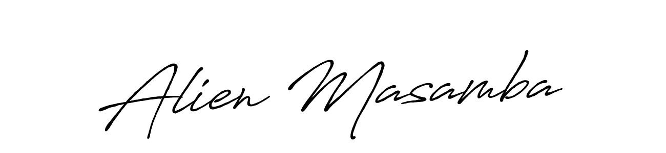 The best way (Antro_Vectra_Bolder) to make a short signature is to pick only two or three words in your name. The name Alien Masamba include a total of six letters. For converting this name. Alien Masamba signature style 7 images and pictures png