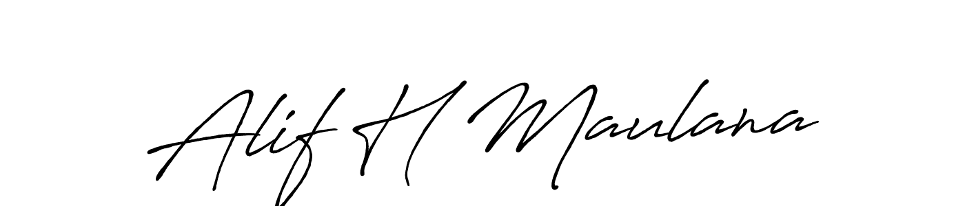 How to Draw Alif H Maulana signature style? Antro_Vectra_Bolder is a latest design signature styles for name Alif H Maulana. Alif H Maulana signature style 7 images and pictures png