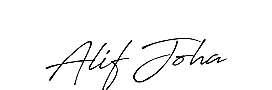 Alif Joha stylish signature style. Best Handwritten Sign (Antro_Vectra_Bolder) for my name. Handwritten Signature Collection Ideas for my name Alif Joha. Alif Joha signature style 7 images and pictures png