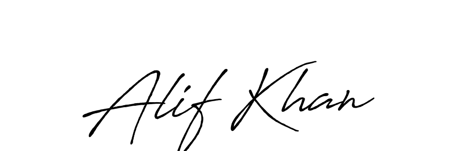 How to make Alif Khan name signature. Use Antro_Vectra_Bolder style for creating short signs online. This is the latest handwritten sign. Alif Khan signature style 7 images and pictures png