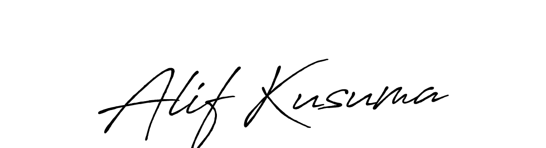 It looks lik you need a new signature style for name Alif Kusuma. Design unique handwritten (Antro_Vectra_Bolder) signature with our free signature maker in just a few clicks. Alif Kusuma signature style 7 images and pictures png