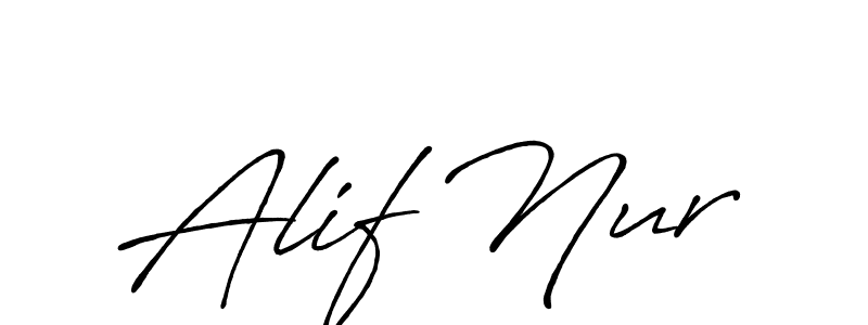 You should practise on your own different ways (Antro_Vectra_Bolder) to write your name (Alif Nur) in signature. don't let someone else do it for you. Alif Nur signature style 7 images and pictures png