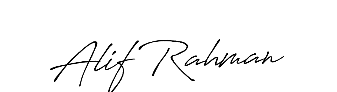 How to make Alif Rahman name signature. Use Antro_Vectra_Bolder style for creating short signs online. This is the latest handwritten sign. Alif Rahman signature style 7 images and pictures png