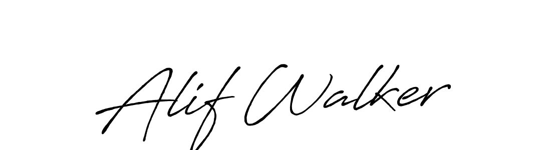 Make a beautiful signature design for name Alif Walker. With this signature (Antro_Vectra_Bolder) style, you can create a handwritten signature for free. Alif Walker signature style 7 images and pictures png