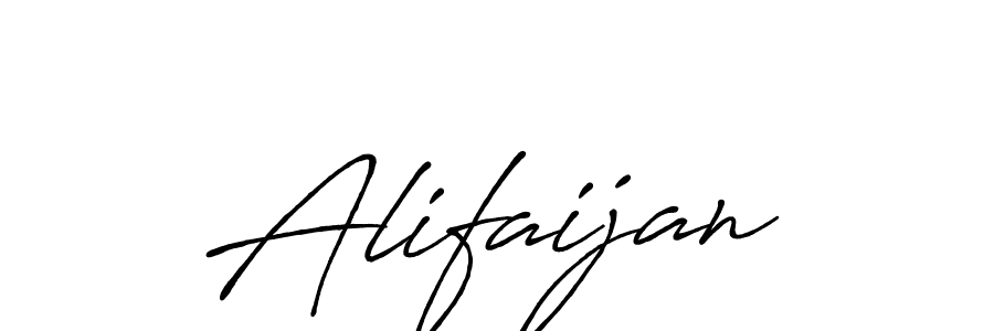 Make a beautiful signature design for name Alifaijan. With this signature (Antro_Vectra_Bolder) style, you can create a handwritten signature for free. Alifaijan signature style 7 images and pictures png