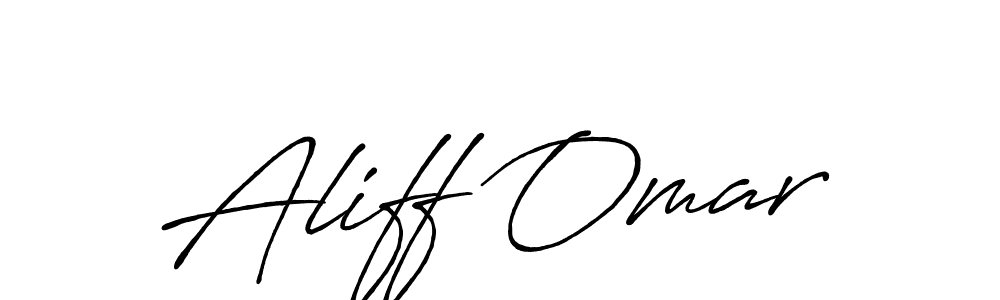 Also we have Aliff Omar name is the best signature style. Create professional handwritten signature collection using Antro_Vectra_Bolder autograph style. Aliff Omar signature style 7 images and pictures png