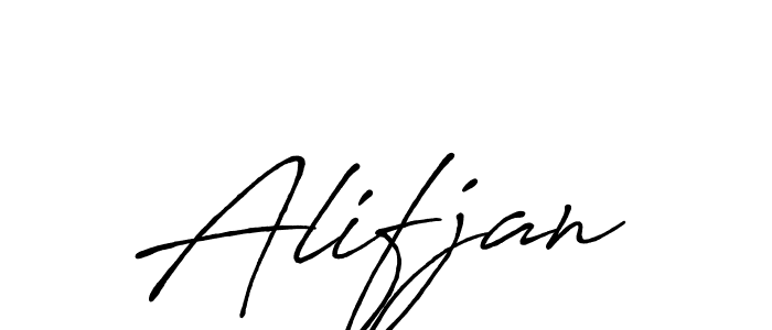 Design your own signature with our free online signature maker. With this signature software, you can create a handwritten (Antro_Vectra_Bolder) signature for name Alifjan. Alifjan signature style 7 images and pictures png