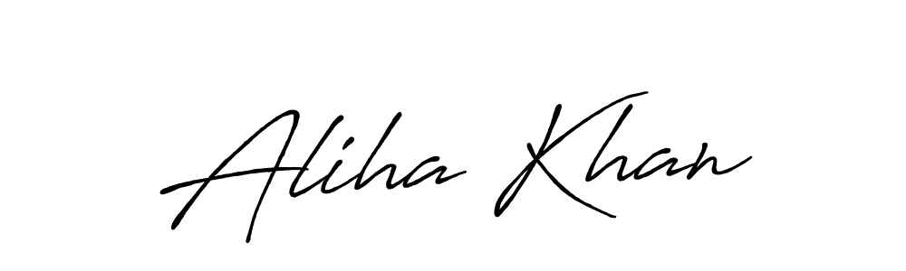 Also we have Aliha Khan name is the best signature style. Create professional handwritten signature collection using Antro_Vectra_Bolder autograph style. Aliha Khan signature style 7 images and pictures png