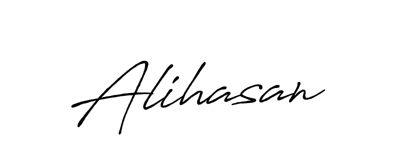 Design your own signature with our free online signature maker. With this signature software, you can create a handwritten (Antro_Vectra_Bolder) signature for name Alihasan. Alihasan signature style 7 images and pictures png