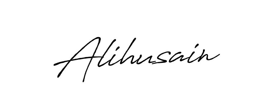How to make Alihusain name signature. Use Antro_Vectra_Bolder style for creating short signs online. This is the latest handwritten sign. Alihusain signature style 7 images and pictures png