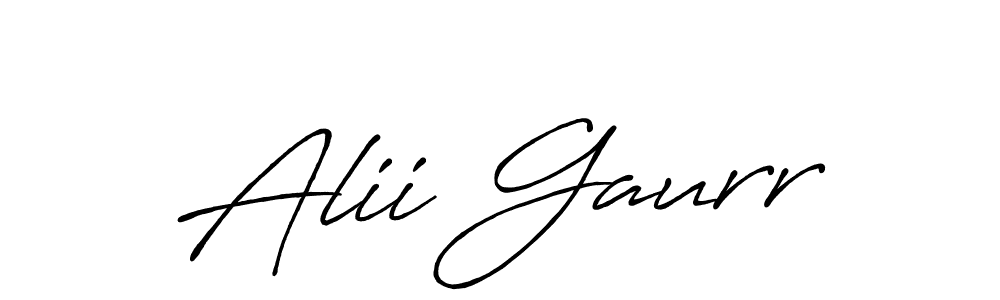 You should practise on your own different ways (Antro_Vectra_Bolder) to write your name (Alii Gaurr) in signature. don't let someone else do it for you. Alii Gaurr signature style 7 images and pictures png