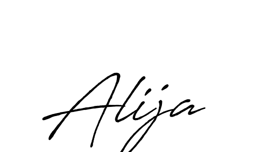 Design your own signature with our free online signature maker. With this signature software, you can create a handwritten (Antro_Vectra_Bolder) signature for name Alija. Alija signature style 7 images and pictures png
