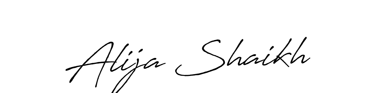 How to make Alija Shaikh signature? Antro_Vectra_Bolder is a professional autograph style. Create handwritten signature for Alija Shaikh name. Alija Shaikh signature style 7 images and pictures png