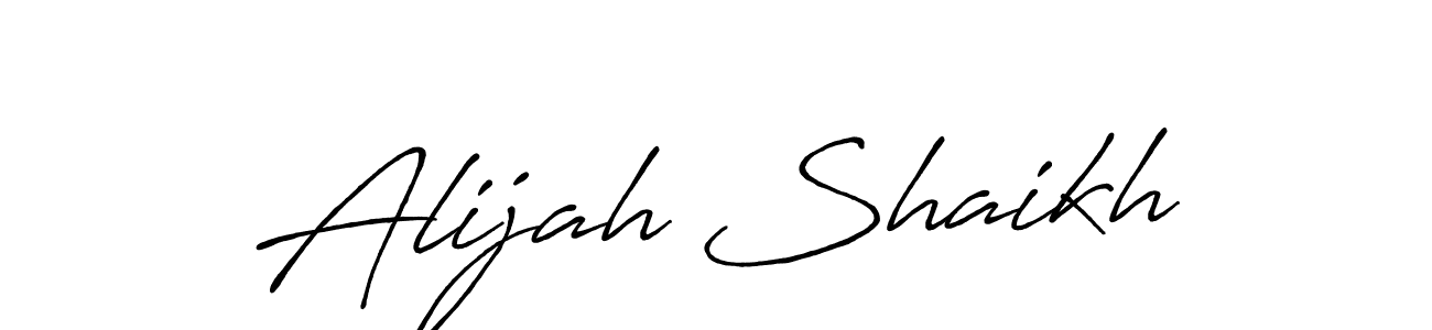 Use a signature maker to create a handwritten signature online. With this signature software, you can design (Antro_Vectra_Bolder) your own signature for name Alijah Shaikh. Alijah Shaikh signature style 7 images and pictures png