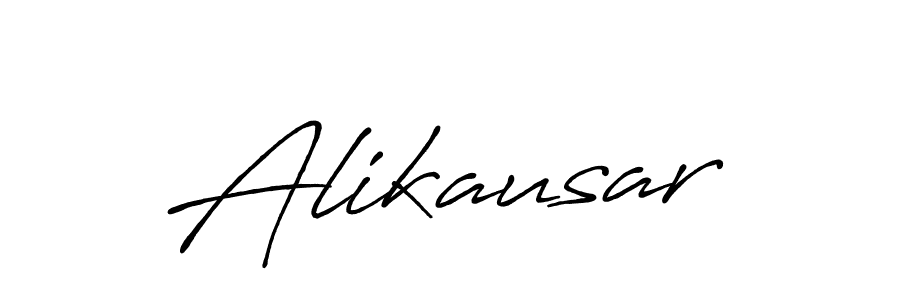 Use a signature maker to create a handwritten signature online. With this signature software, you can design (Antro_Vectra_Bolder) your own signature for name Alikausar. Alikausar signature style 7 images and pictures png