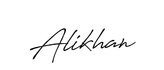 Also we have Alikhan name is the best signature style. Create professional handwritten signature collection using Antro_Vectra_Bolder autograph style. Alikhan signature style 7 images and pictures png