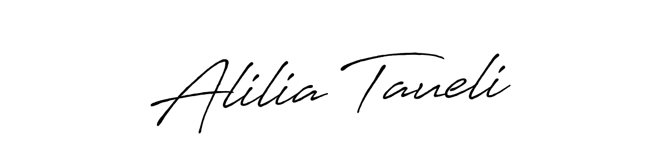How to make Alilia Taueli signature? Antro_Vectra_Bolder is a professional autograph style. Create handwritten signature for Alilia Taueli name. Alilia Taueli signature style 7 images and pictures png
