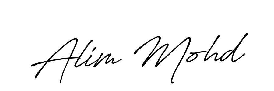 How to make Alim Mohd signature? Antro_Vectra_Bolder is a professional autograph style. Create handwritten signature for Alim Mohd name. Alim Mohd signature style 7 images and pictures png