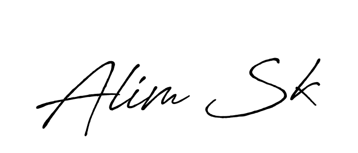 Use a signature maker to create a handwritten signature online. With this signature software, you can design (Antro_Vectra_Bolder) your own signature for name Alim Sk. Alim Sk signature style 7 images and pictures png