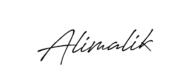 Use a signature maker to create a handwritten signature online. With this signature software, you can design (Antro_Vectra_Bolder) your own signature for name Alimalik. Alimalik signature style 7 images and pictures png