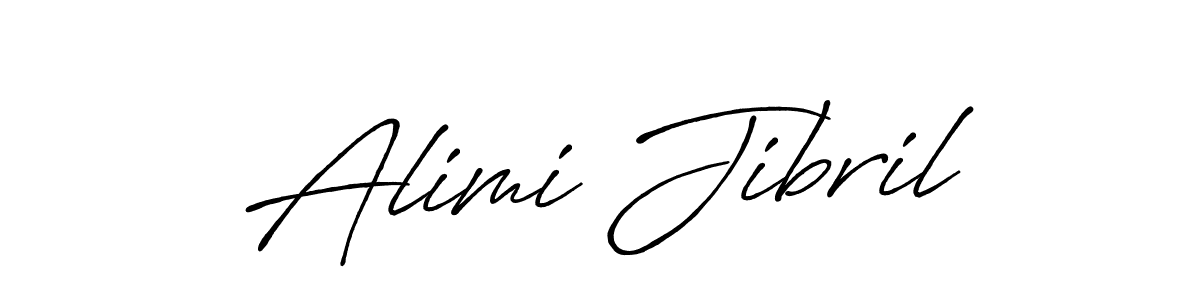 Design your own signature with our free online signature maker. With this signature software, you can create a handwritten (Antro_Vectra_Bolder) signature for name Alimi Jibril. Alimi Jibril signature style 7 images and pictures png