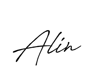 How to make Alin name signature. Use Antro_Vectra_Bolder style for creating short signs online. This is the latest handwritten sign. Alin signature style 7 images and pictures png