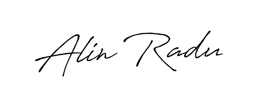 Make a beautiful signature design for name Alin Radu. With this signature (Antro_Vectra_Bolder) style, you can create a handwritten signature for free. Alin Radu signature style 7 images and pictures png
