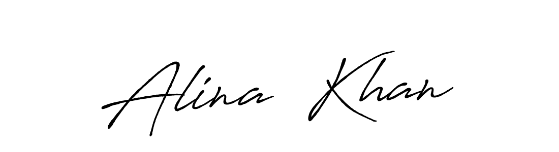 Design your own signature with our free online signature maker. With this signature software, you can create a handwritten (Antro_Vectra_Bolder) signature for name Alina  Khan. Alina  Khan signature style 7 images and pictures png