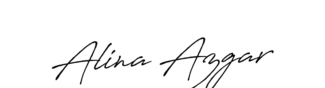 How to make Alina Azgar name signature. Use Antro_Vectra_Bolder style for creating short signs online. This is the latest handwritten sign. Alina Azgar signature style 7 images and pictures png