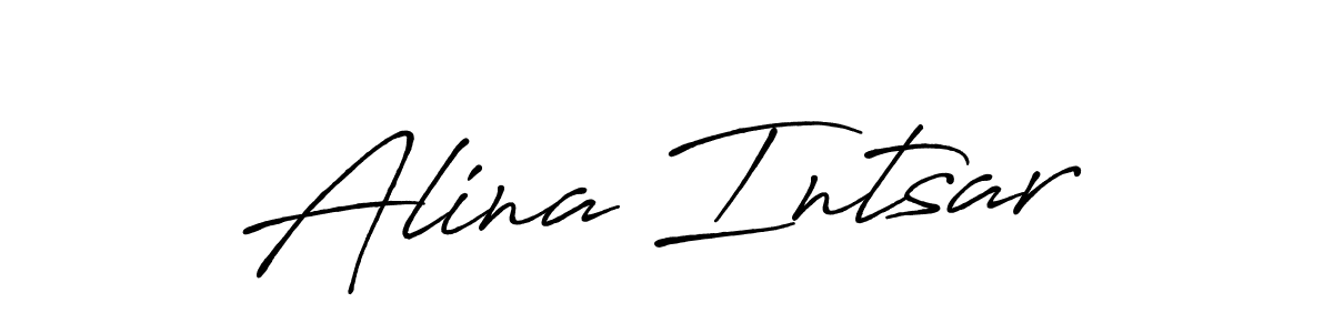 Make a beautiful signature design for name Alina Intsar. With this signature (Antro_Vectra_Bolder) style, you can create a handwritten signature for free. Alina Intsar signature style 7 images and pictures png