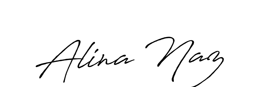 Also You can easily find your signature by using the search form. We will create Alina Naz name handwritten signature images for you free of cost using Antro_Vectra_Bolder sign style. Alina Naz signature style 7 images and pictures png