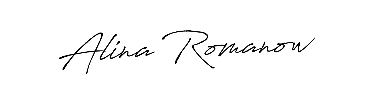 Similarly Antro_Vectra_Bolder is the best handwritten signature design. Signature creator online .You can use it as an online autograph creator for name Alina Romanow. Alina Romanow signature style 7 images and pictures png