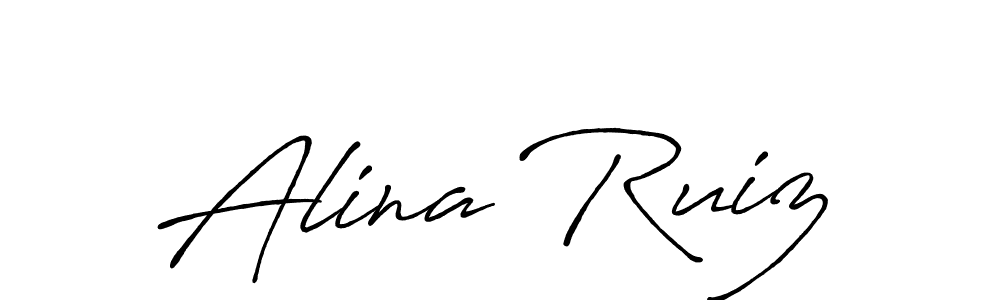 Design your own signature with our free online signature maker. With this signature software, you can create a handwritten (Antro_Vectra_Bolder) signature for name Alina Ruiz. Alina Ruiz signature style 7 images and pictures png